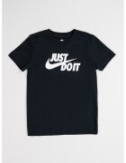 Nike Tricou din bumbac cu decolteu la baza gatului - Negru