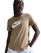 Nike Tricou din bumbac cu imprimeu logo Essentials - Alb/Bej