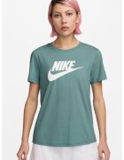 Nike Tricou din bumbac cu imprimeu logo Essentials - Alb/Verde deschis
