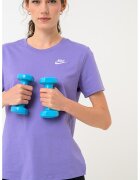 Nike Tricou din bumbac Sportswear Club Essentials - Violet/Lila