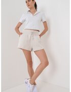 Nike Tricou polo crop Essential - Gri melange