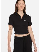 Nike Tricou polo crop Essential - Negru