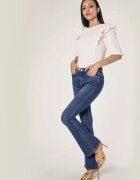 Nina Carter Blugi Dama Evazati BoatCut Albastru Inchis P151L M10 17034 - Albastru inchis