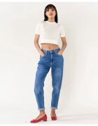 Nina Carter Blugi dama Mom Fit - albastru - Cod P505-52 203 - Albastru inchis