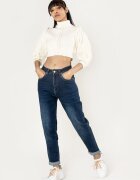 Nina Carter Blugi dama Mom Fit Albastru inchis P502-9 M8 18017 - Albastru inchis