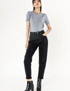 Nina Carter Blugi dama Mom Fit Negru P502-8 M10 18023 - Albastru inchis