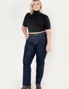Nina Carter Blugi dama regular fit marimi mari indigo P612-18 M10 17978 - Albastru indigo