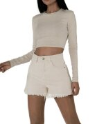 Nina Carter Blugi scurti bej cu terminatii franjurate J231-25 M7 17313 - Bej