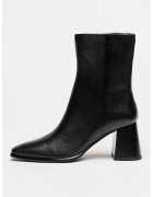 NINE WEST Botine din piele cu toc masiv - Negru