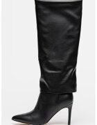 NINE WEST Cizme lungi din piele ecologica - Negru