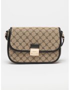 NINE WEST Geanta crossbody cu imprimeu logo Allington - Negru/Verde masliniu
