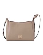 NINE WEST Geanta de piele ecologica cu bareta de umar si compartimente multiple - Bej inchis