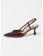 NINE WEST Pantofi cu bareta slingback si varf ascutit Rhonda - Rosu inchis