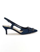 NINE WEST Pantofi cu varf ascutit si aspect de denim Neeri - Albastru inchis