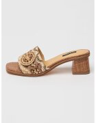 NINE WEST Papuci cu toc inalt Ending - Maro/Bej deschis