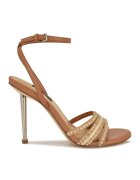 NINE WEST Sandale cu aplicatii Reen - Maro deschis