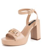 NINE WEST Sandale cu toc dama - bej
