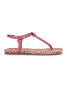 NINE WEST Sandale din piele ecologica cu bareta in T - Fucsia