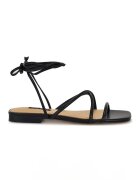 NINE WEST Sandale din piele ecologica cu talpa plata si varf patrat Mikila - Negru
