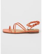 NINE WEST Sandale din piele ecologica cu talpa plata si varf patrat Mikila - Portocaliu