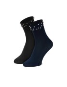 NINE WEST Sosete dama - lungi - Negru / Bleumarin