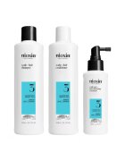 Nioxin Set profesional impotriva ruperii System 3 pentru par vopsit sau deteriorat cu aspect usor subtiat: Sampon + Balsam + Tratament - 700 ml