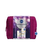 Nivea Set Luminous630 Skin Glow - ser facial iluminator 30 ml + peeling lichid 100 ml + geanta cadou