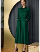 Noria Anis Roche-camasa midi cu buzunare laterale - Verde