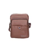 Northampton Polo Club Geanta crossbody de piele ecologica 24503 - Maro deschis