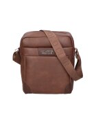 Northampton Polo Club Geanta crossbody de piele ecologica cu fermoar - Maro