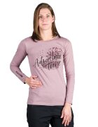 NORTHFINDER Bluza de bumbac organic cu imprimeu Diya - Roz somon
