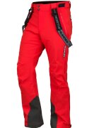 NORTHFINDER Pantaloni impermeabili si rezistenti la vant - pentru schi Howard - Negru/Rosu vermillion