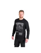 NORTHFINDER Tricou bumbac cu maneca lunga barbati Henderson - Negru