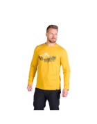 NORTHFINDER Tricou bumbac cu maneca lunga barbati Stewart - Galben