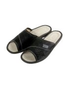 NOWO Papuci de piele pentru barbati - gri - model N119 - Gri