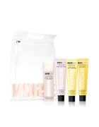 Nudestix Set pentru Ingrijirea tenului - Citrus Skin Renewal - Solutie tonica cu efect de iluminare 95 ml - Lotiune de curatare 60 ml - Exfoliant iluminator 60 ml - Crema puternic hidratanta 60 ml - Geanta de cosmetice