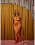 Nympha Clothing Fusta lunga - Seraphine - decupaj - portocaliu
