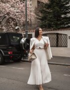 Nympha Clothing Set de fusta midi si vesta crop Pleated Muse -