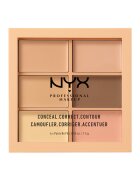 NYX Professional Makeup Paleta corectare & conturare cremoasa - construibila 3C Contour - Correct - and Conceal Palette 01 Light - 9 g