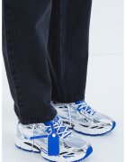 OFF-WHITE Pantofi sport demi-wedge cu model si garnituri de plasa - Albastru/Argintiu