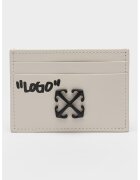 OFF-WHITE Portcart de piele cu logo Jitney - Bej