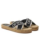 OFF-WHITE Slapi dama - negru - tesatura