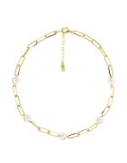 Ohmygod Colier placat cu aur de 14K si decorat cu perle sintetice - Auriu