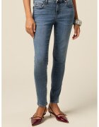 Oltre Blugi skinny cu talie medie - Albastru