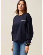 Oltre Bluza de trening lejera din amestec de bumbac - Bleumarin
