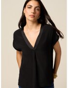 Oltre Bluza lejera cu maneci scurte - Negru