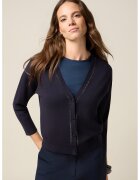 Oltre Cardigan cambrat cu decolteu in V - Albastru ultramarin