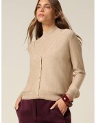 Oltre Cardigan uni cu decolteu in V - Maro camel