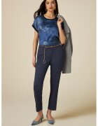 Oltre Pantaloni crop cu 2 buzunare oblice - Bleumarin
