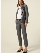 Oltre Pantaloni crop cu croiala in carouri - Gri inchis